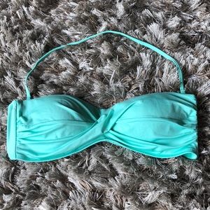 Mint green swimsuit strapless/halter top
